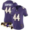 Women’s Ravens Maryland Patch Vapor Limited Jersey – All Stitched – Purple – Marlon Humphrey