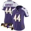 Women’s Ravens Maryland Patch Vapor Limited Jersey – All Stitched – Purple Alternate – Marlon Humphrey