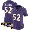 Women’s Ravens Maryland Patch Vapor Limited Jersey – All Stitched – Purple – Ray Lewis