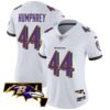 Women’s Ravens Maryland Patch Vapor Limited Jersey – All Stitched – White – Marlon Humphrey