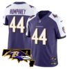 Men’s Ravens Maryland Patch Vapor Limited Jersey – All Stitched – Purple Alternate – Marlon Humphrey