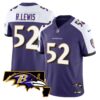 Men’s Ravens Maryland Patch Vapor Limited Jersey – All Stitched – Purple Alternate – Ray Lewis