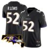 Men’s Ravens Maryland Patch Vapor Limited Jersey – All Stitched – Black – Ray Lewis