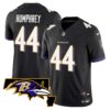 Men’s Ravens Maryland Patch Vapor Limited Jersey – All Stitched – Black – Marlon Humphrey