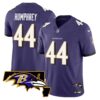 Men’s Ravens Maryland Patch Vapor Limited Jersey – All Stitched – Purple – Marlon Humphrey