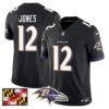 Baltimore Ravens 2024 Maryland Flag Vapor Limited Jersey – All Stitched – Black – Jacoby Jones Jersey