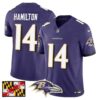 Baltimore Ravens 2024 Maryland Flag Vapor Limited Jersey – All Stitched – Purple – Kyle Hamilton Jersey
