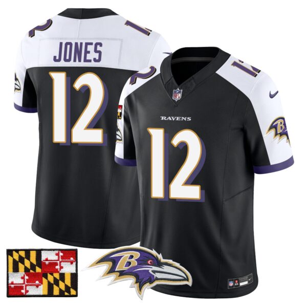 Baltimore Ravens 2024 Maryland Flag Vapor Limited Jersey – All Stitched – Black Alternate – Jacoby Jones Jersey