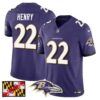 Baltimore Ravens 2024 Maryland Flag Vapor Limited Jersey – All Stitched – Purple – Derrick Henry Jersey