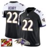 Baltimore Ravens 2024 Maryland Flag Vapor Limited Jersey – All Stitched – Black Alternate – Derrick Henry Jersey