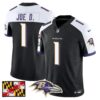 Baltimore Ravens 2024 Maryland Flag Vapor Limited Jersey – All Stitched – Black Alternate – Joe D Jersey