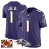 Baltimore Ravens 2024 Maryland Flag Vapor Limited Jersey – All Stitched – Purple – Joe D Jersey