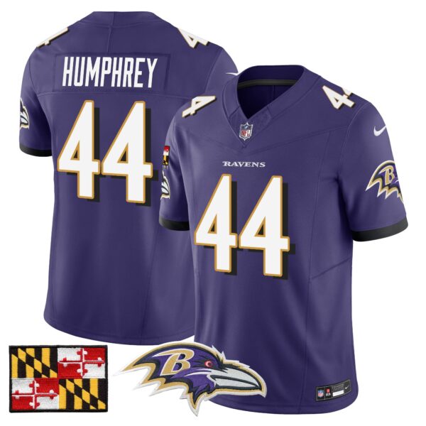 Baltimore Ravens 2024 Maryland Flag Vapor Limited Jersey – All Stitched – Purple – Marlon Humphrey Jersey