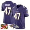 Baltimore Ravens 2024 Maryland Flag Vapor Limited Jersey – All Stitched – Purple – Donald Trump Jersey