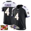 Baltimore Ravens 2024 Maryland Flag Vapor Limited Jersey – All Stitched – Black Alternate – Zay Flowers Jersey