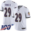 Nike Ravens #29 Earl Thomas III White Men’s Stitched NFL 100th Season Vapor Limited Jersey