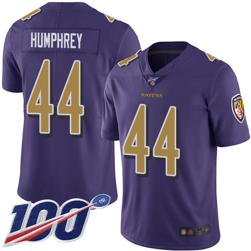 Nike Ravens #44 Marlon Humphrey Purple Men’s Stitched NFL Limited Rush 100th Season Jersey