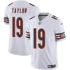 Chicago Bears #19 Tory Taylor White Vapor Stitched Football Jersey 1