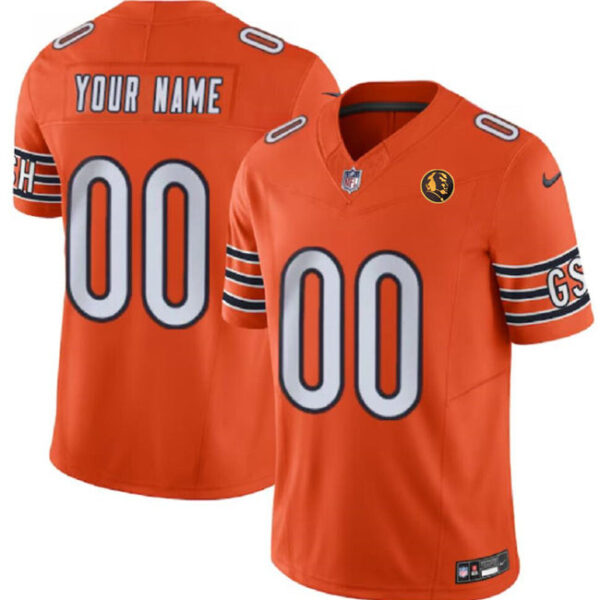 Chicago Bears Active Player Custom Orange 2023 FUSE With John Madden Jersey
