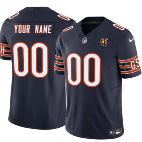 Chicago Bears Active Player Custom Navy 2023 FUSE With John Madden Jersey