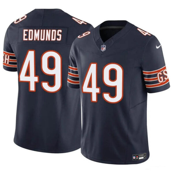 Chicago Bears #49 Tremaine Edmunds Navy 2023 FUSE Vapor Stitched Football Jersey