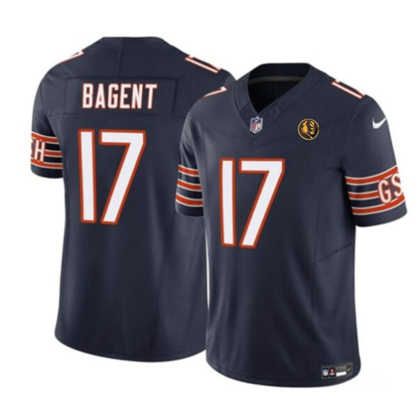 Chicago Bears #17 Tyson Bagent Navy 2023 FUSE With John Madden Patch Vapor Jersey