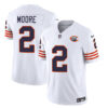 Chicago Bears #2 DJ Moore White 2023 FUSE Throwback Limited Football Stitched Game Jersey