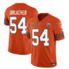 Chicago Bears #54 Brian Urlacher Orange 2023 FUSE With 4-Star C Patchthrowback Limited Football Stitched Game Jersey