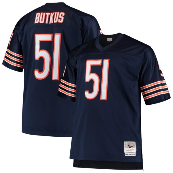 Dick Butkus Chicago Bears Mitchell Ness Big Tall 1966 Retired Player Replica Jersey Navy