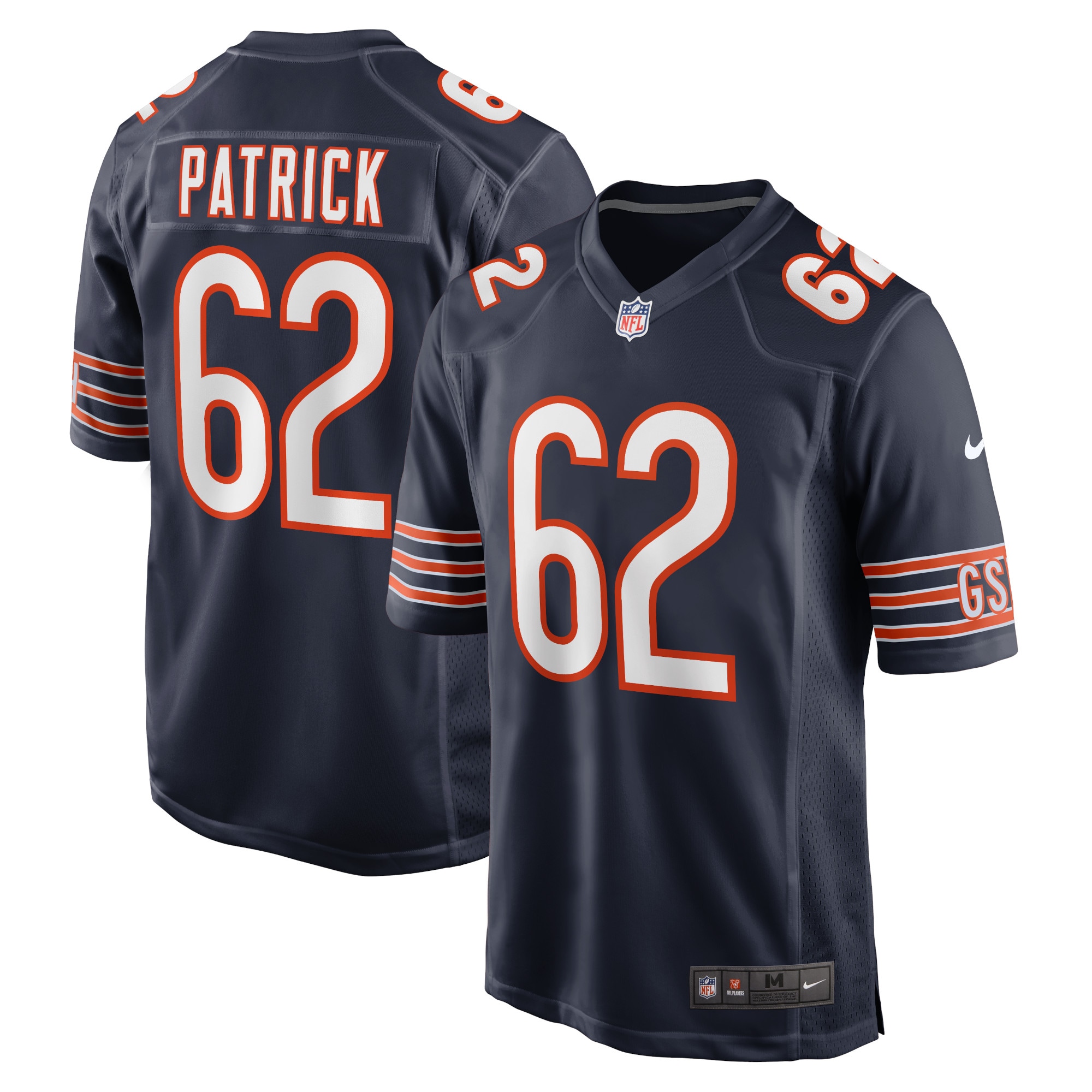 Lucas Patrick Chicago Bears Nike Game Jersey Navy