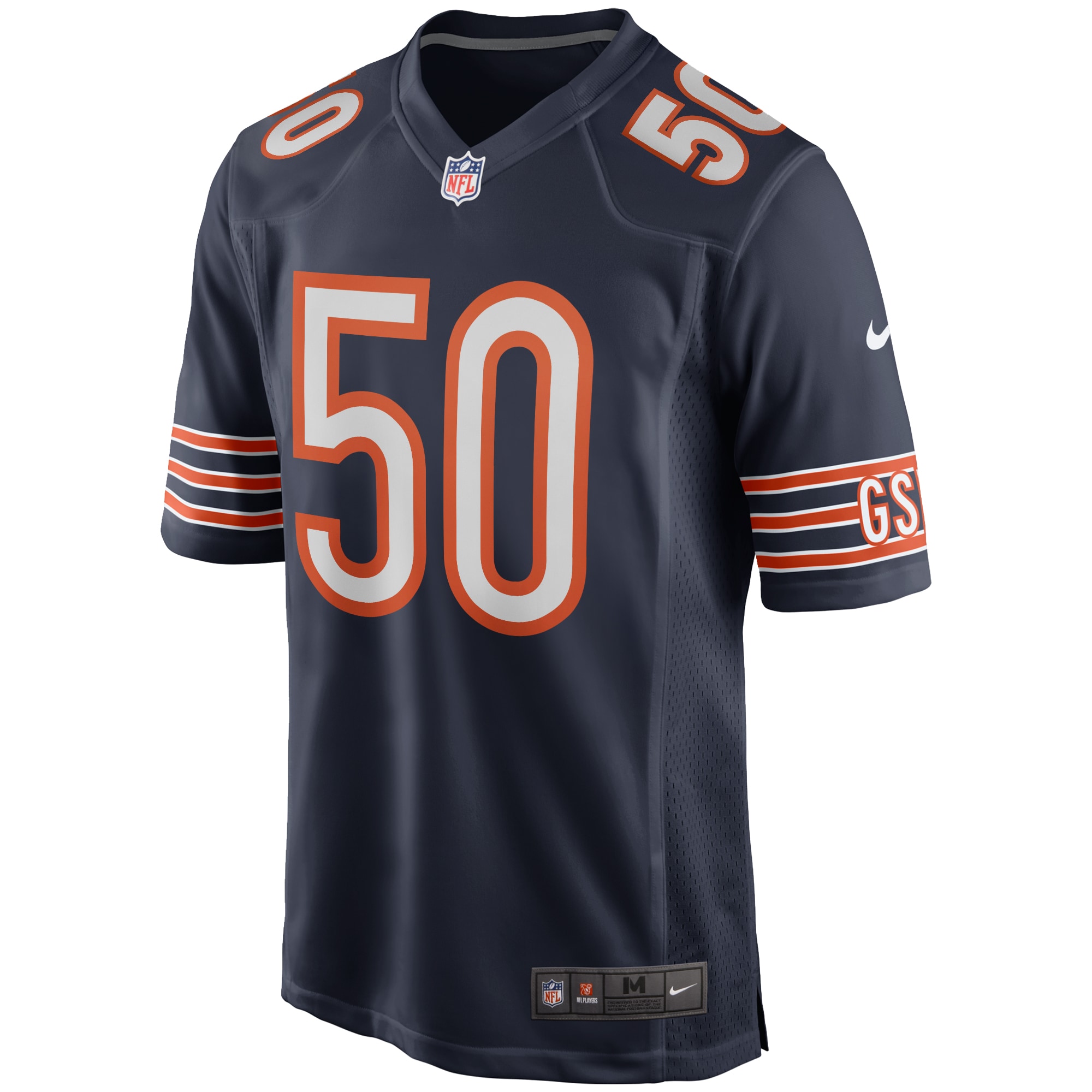 Mike Singletary Chicago Bears Nike Game Retired Player Jersey Navy - Image 2