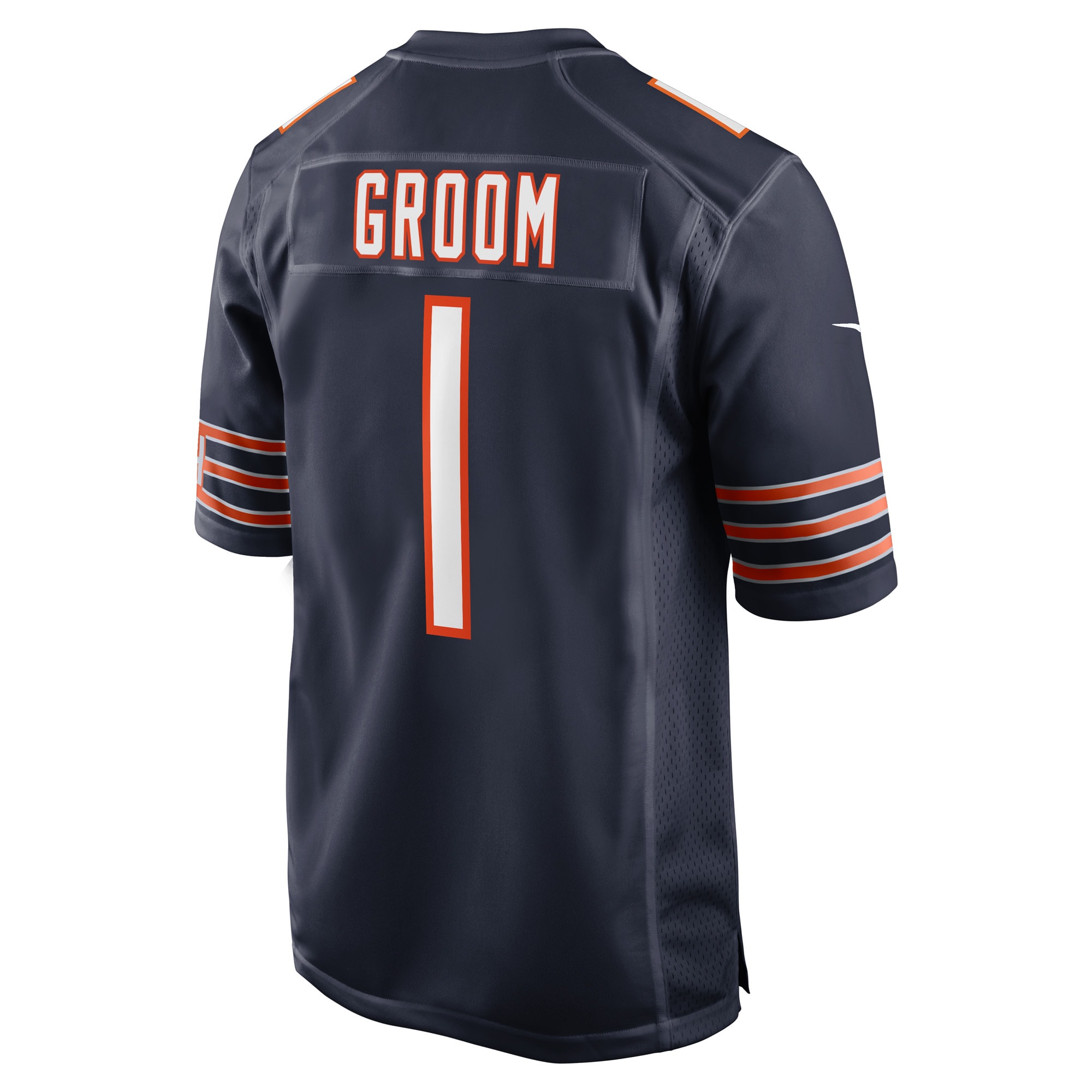 Number 1 Groom Chicago Bears Nike Game Jersey Navy - Image 3