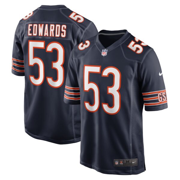 TJ Edwards Chicago Bears Nike Game Player Jersey Navy