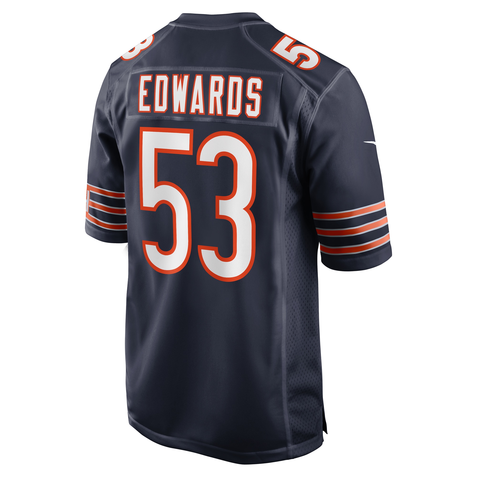 TJ Edwards Chicago Bears Nike Game Player Jersey Navy - Image 3