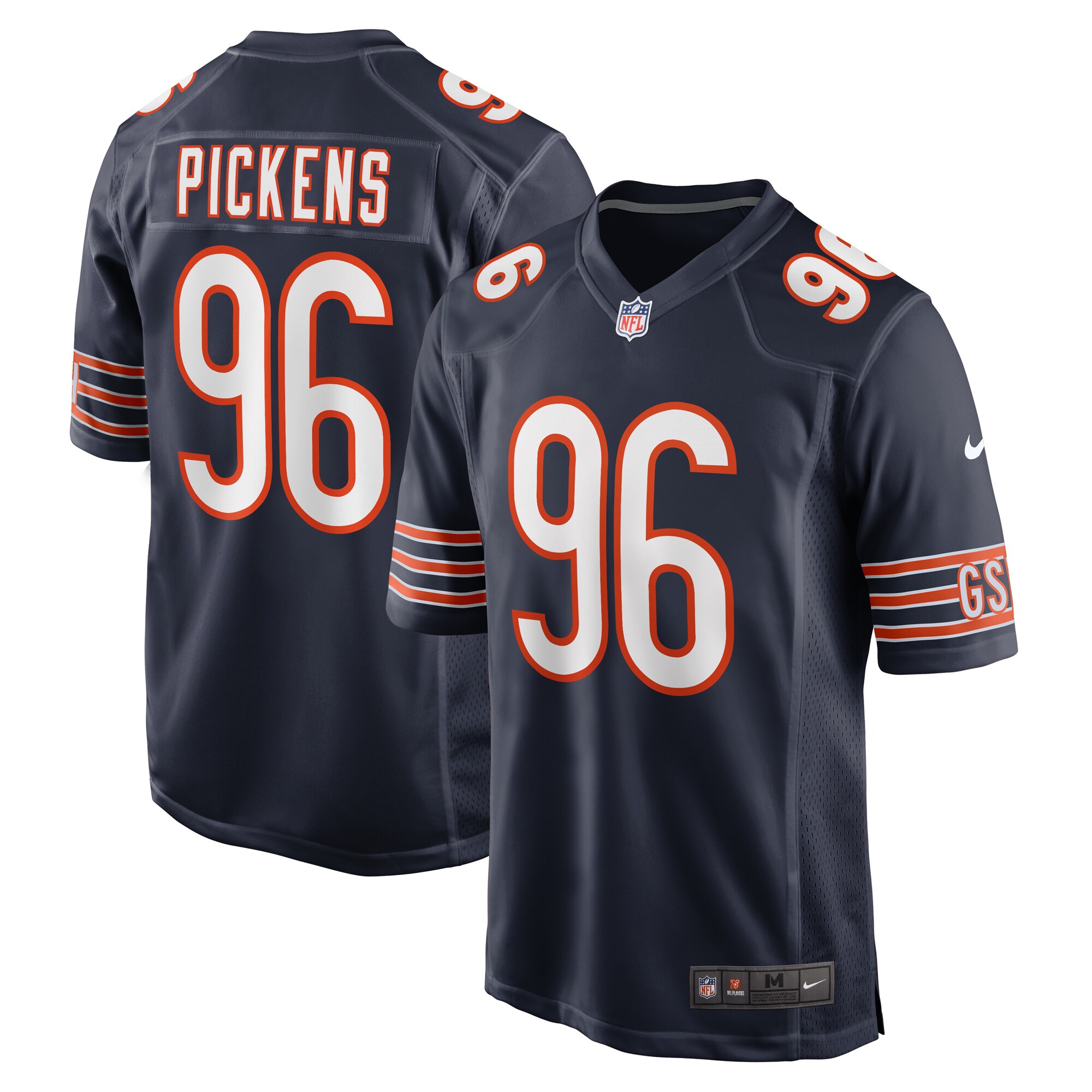 Zacch Pickens Chicago Bears Nike Team Game Jersey Navy