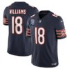 Chicago Bears #18 Caleb Williams Navy 2024 FUSE With Draft Patch And 1 Star C Patch Vapor Football Stitched Jersey