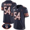 Men’s Bears Dick Butkus Patch GSH Vapor Jersey – All Stitched – Navy – Brian Urlacher