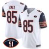 Men’s Bears Dick Butkus Patch GSH Vapor Jersey – All Stitched – Navy Sleeves – Cole Kmet