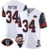 Men’s Bears Throwback Illinois Patch Vapor Jersey – All Stitched – Navy Sleeves – Walter Payton