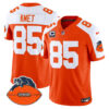 Men’s Chicago Bears Throwback Vapor Limited Jersey – All Stitched – Orange Alternate – Cole Kmet