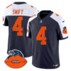 Men’s Chicago Bears Throwback Vapor Limited Jersey – All Stitched – Navy Alternate – D’Andre Swift
