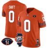 Men’s Bears Throwback Illinois Patch Vapor Jersey – All Stitched – Orange – D’Andre Swift