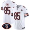 Men’s Bears Dick Butkus Patch GSH Vapor Jersey – All Stitched – White – Cole Kmet