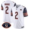 Men’s Bears Dick Butkus Patch GSH Vapor Jersey – All Stitched – Navy Sleeves – D.J. Moore