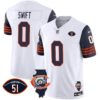 Men’s Bears Throwback Illinois Patch Vapor Jersey – All Stitched – Navy Sleeves – D’Andre Swift