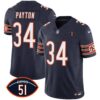 Men’s Bears Dick Butkus Patch GSH Vapor Jersey – All Stitched – Navy – Walter Payton