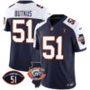 Men’s Bears Throwback Illinois Patch Vapor Jersey – All Stitched – Navy Alternate – Dick Butkus