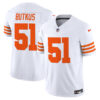 Men’s Chicago Bears Throwback Vapor Limited Jersey – All Stitched – White – Dick Butkus