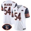 Men’s Bears Dick Butkus Patch GSH Vapor Jersey – All Stitched – Navy Sleeves – Brian Urlacher