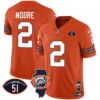 Men’s Bears Throwback Illinois Patch Vapor Jersey – All Stitched – Orange – D.J. Moore